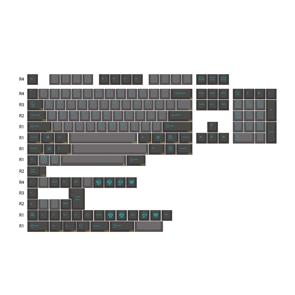EnjoyPBT Sky Dolch Keycap Set Doubleshot ABS - Divinikey