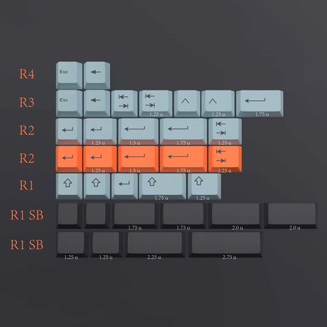 EPBT Flaming Ice Keycap Set Dye-Sub PBT - Divinikey