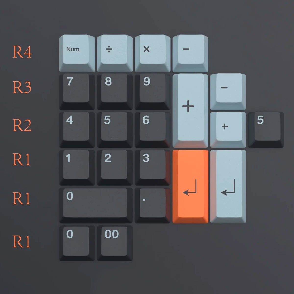 EPBT Flaming Ice Keycap Set Dye-Sub PBT - Divinikey