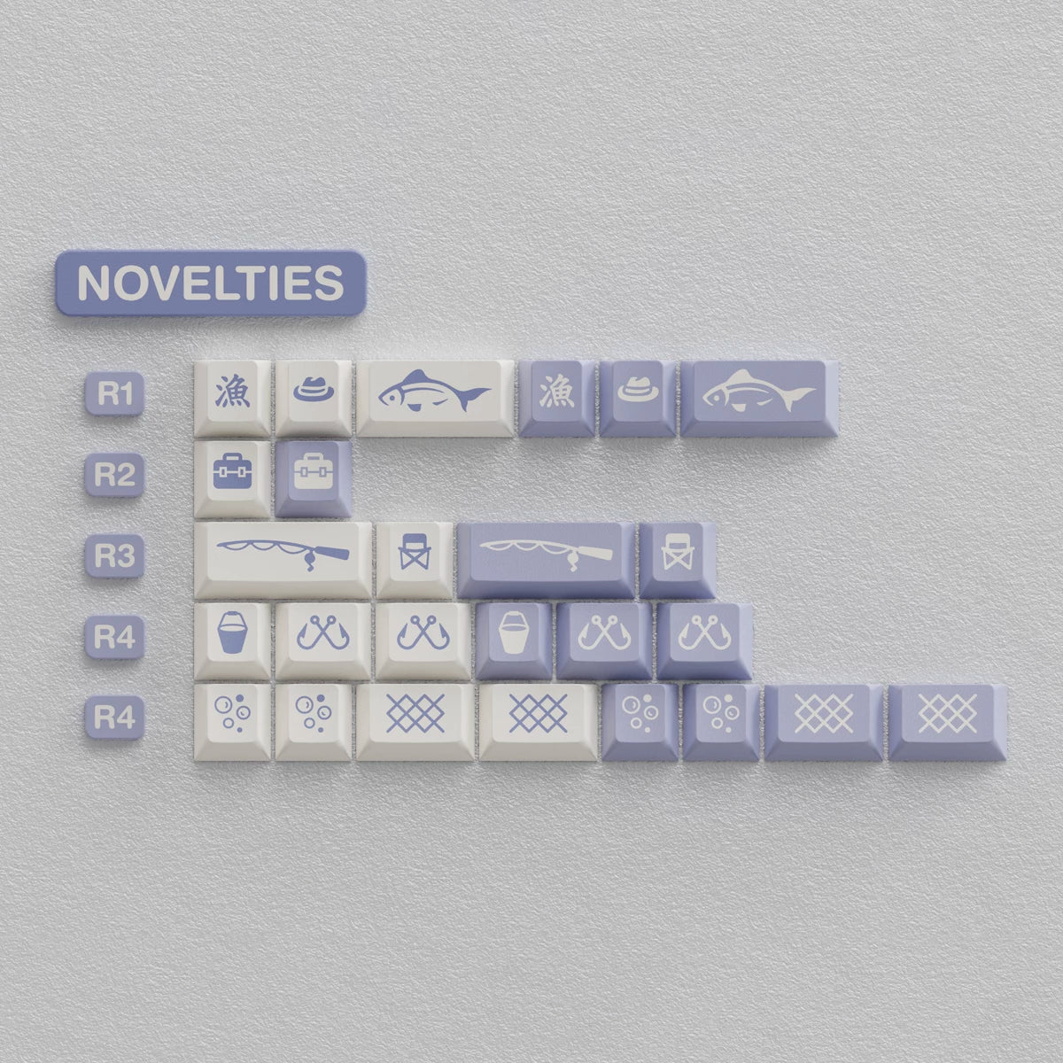 JTK Fishing Keycap Set Tripleshot ABS - Divinikey