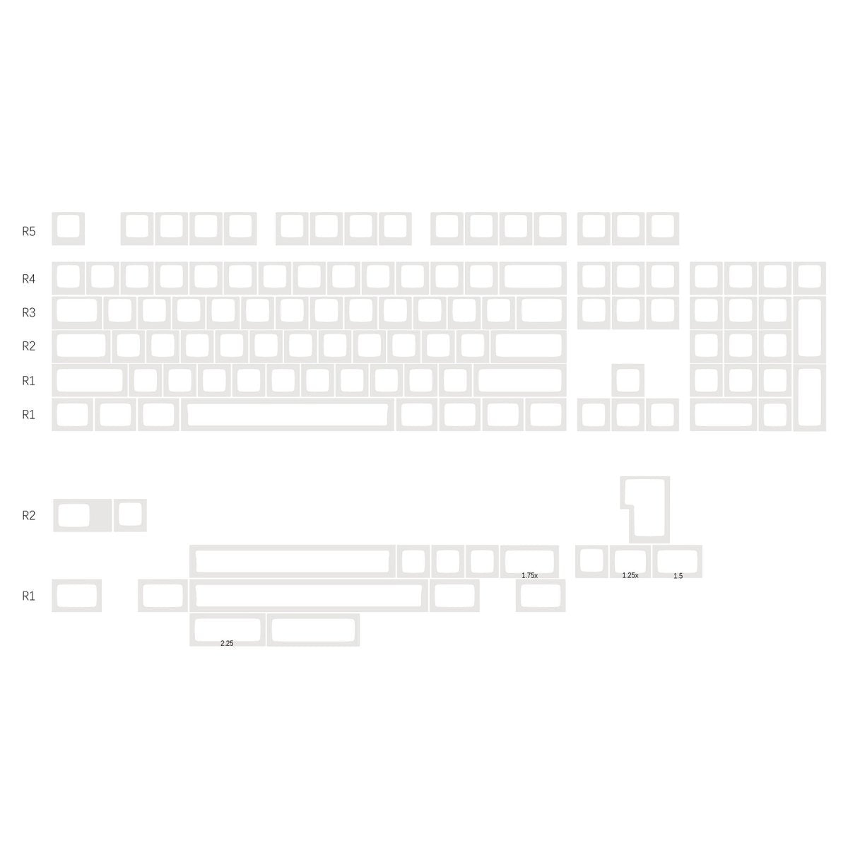KAT Alpha Keycap Set Dye-Sub PBT - Divinikey