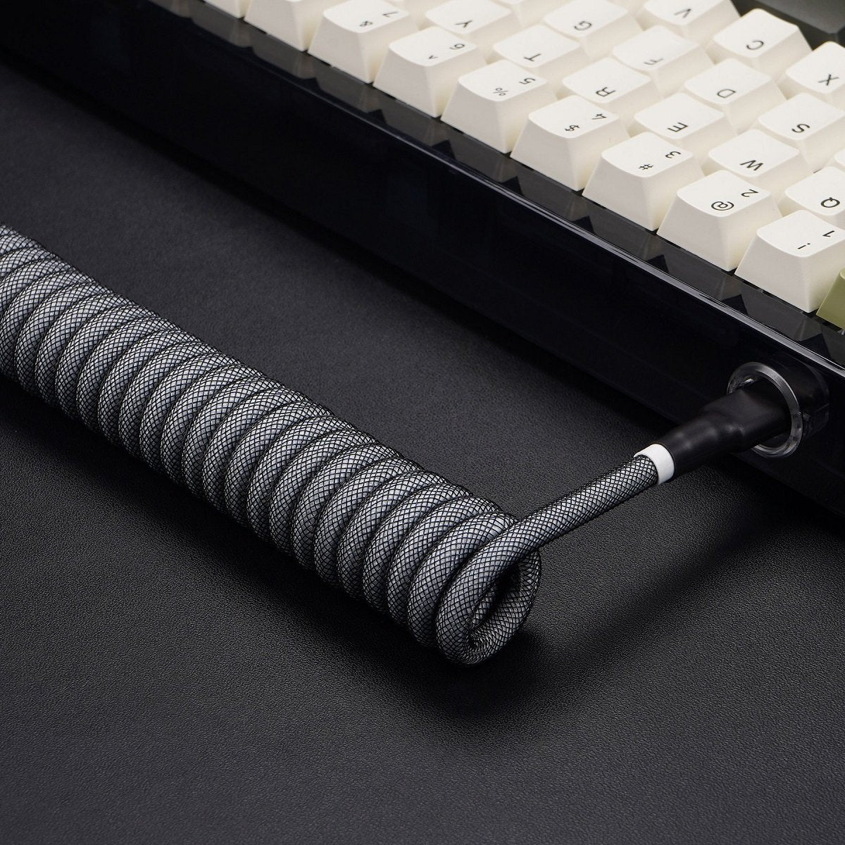KBDfans Black Grey Handmade USB-C Cable - Divinikey