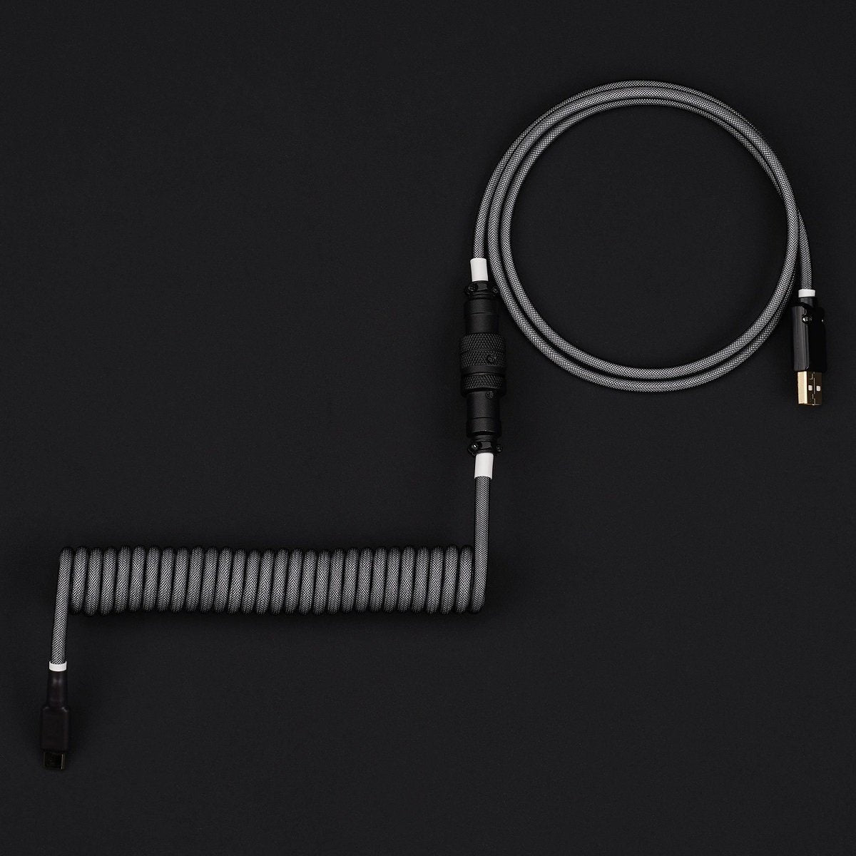 KBDfans Black Grey Handmade USB-C Cable - Divinikey