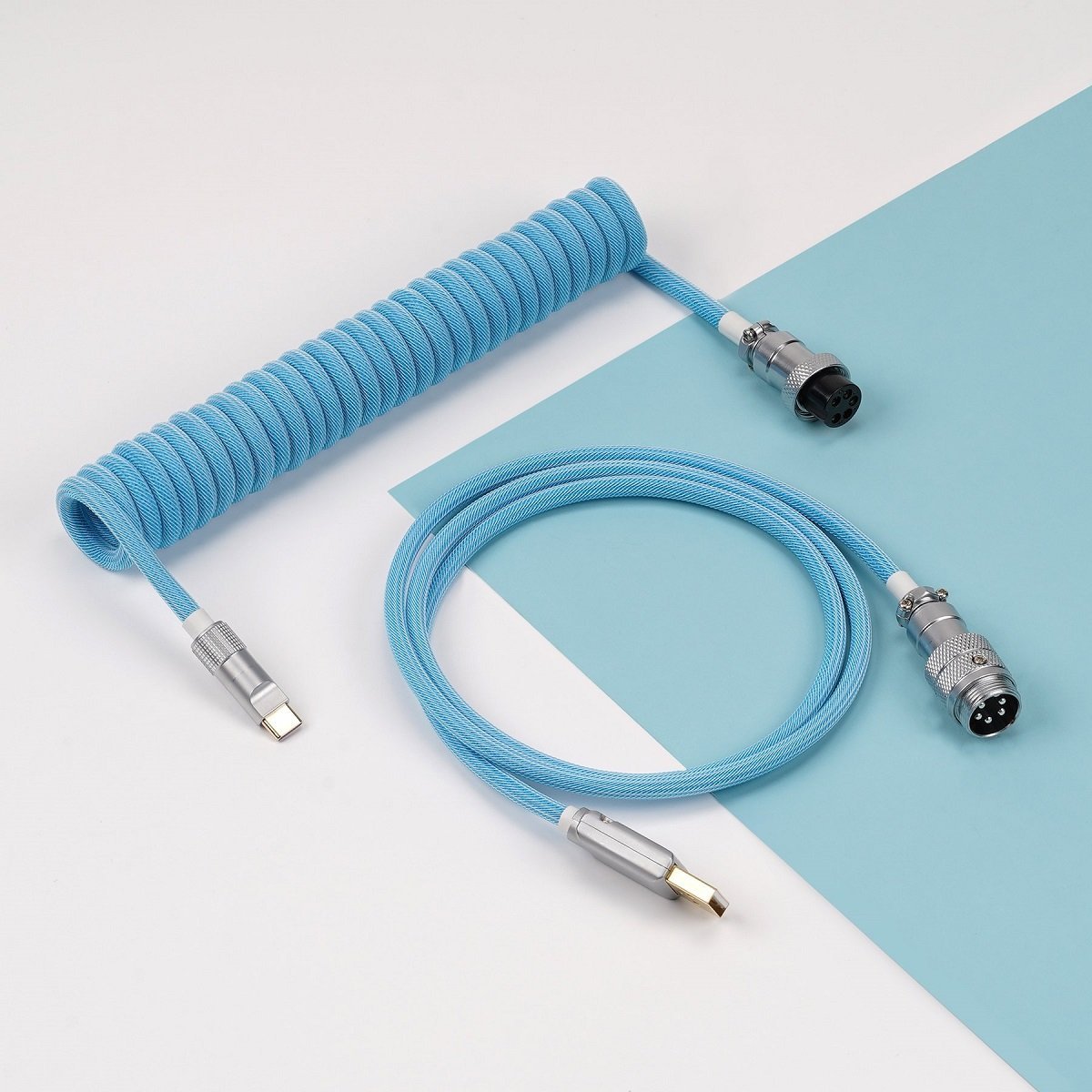 KBDfans Blue Custom Handmade USB-C Cable - Divinikey