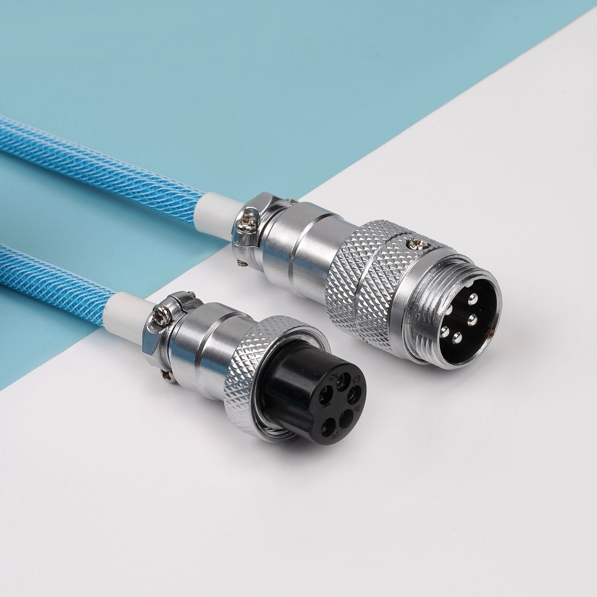 KBDfans Blue Custom Handmade USB-C Cable - Divinikey