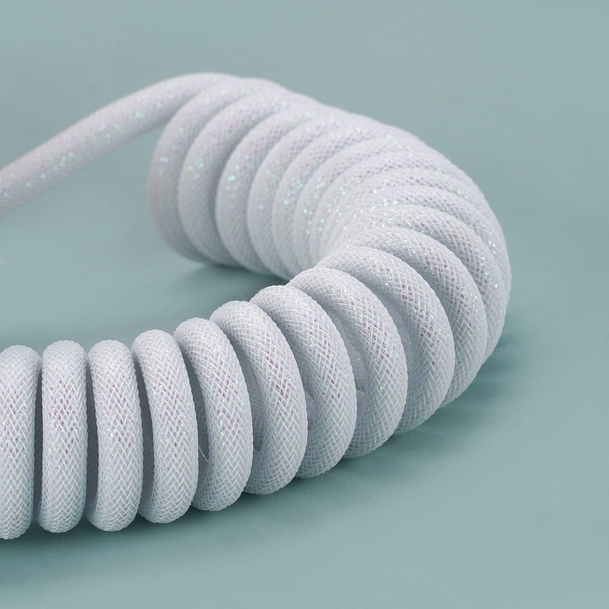 KBDfans Flash White Custom Handmade USB-C Cable - Divinikey