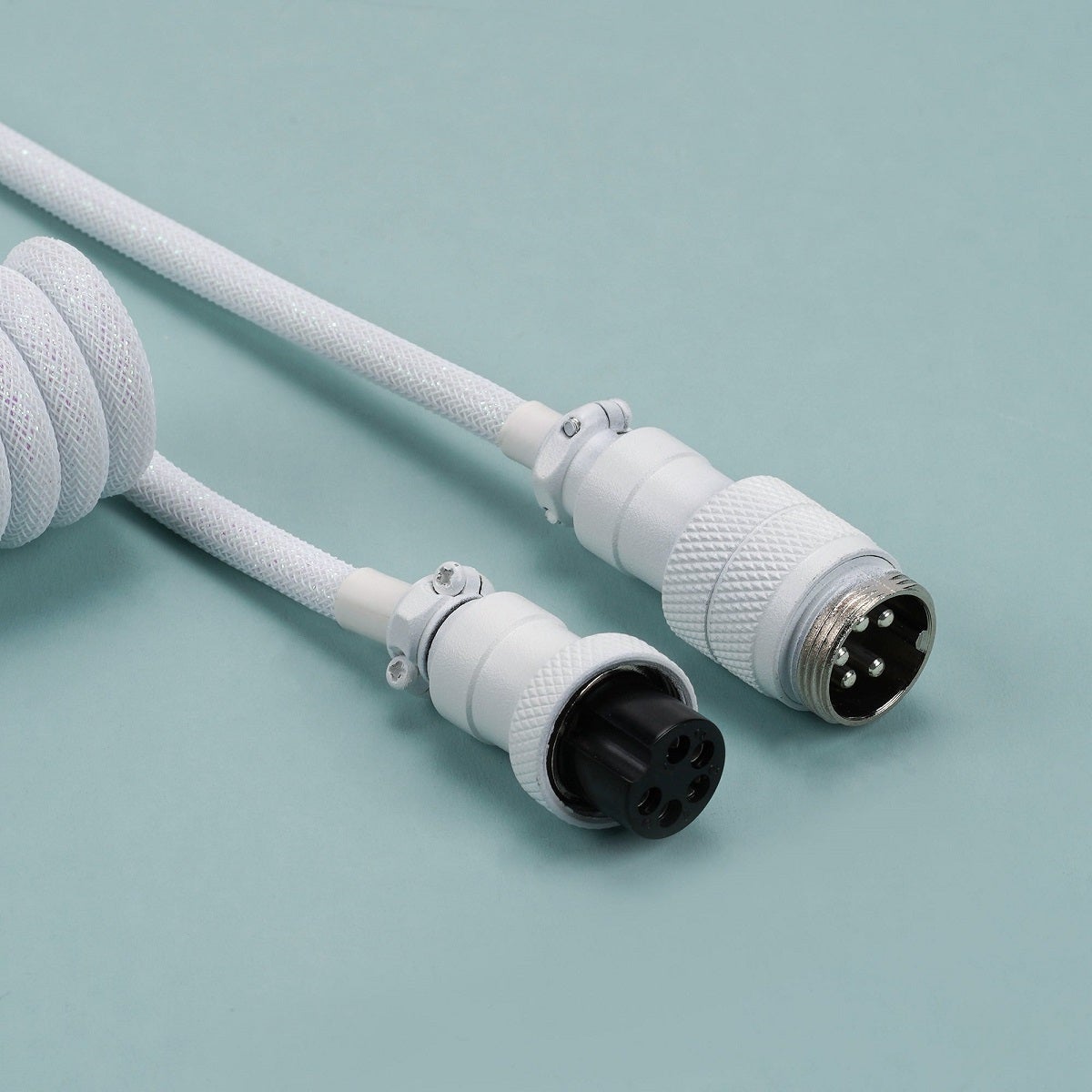 KBDfans Flash White Custom Handmade USB-C Cable - Divinikey