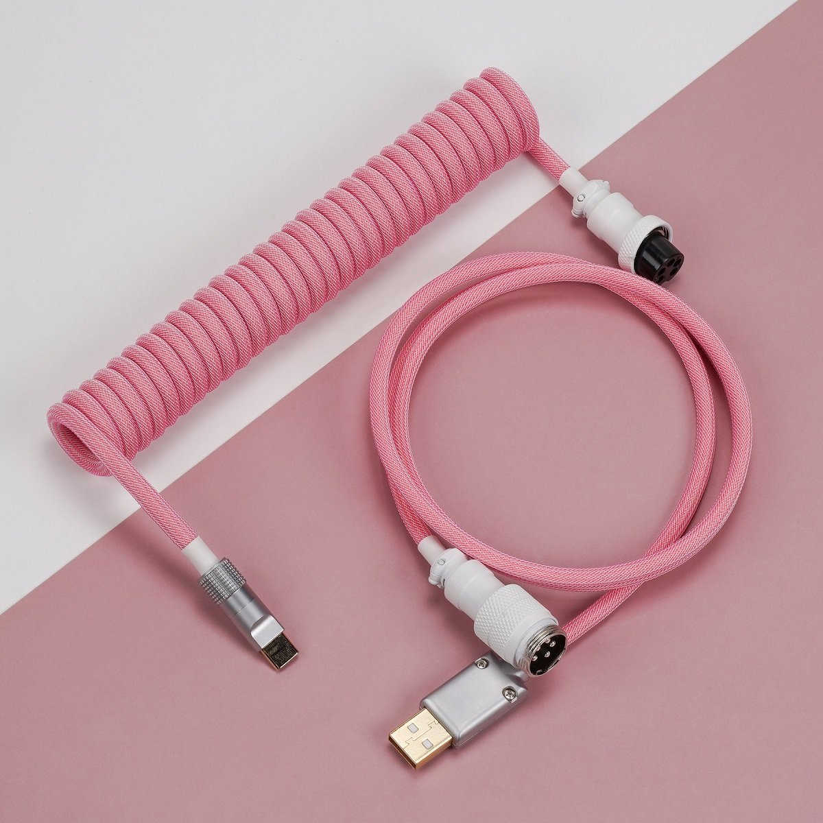 KBDfans Pink Custom Handmade USB-C Cable - Divinikey