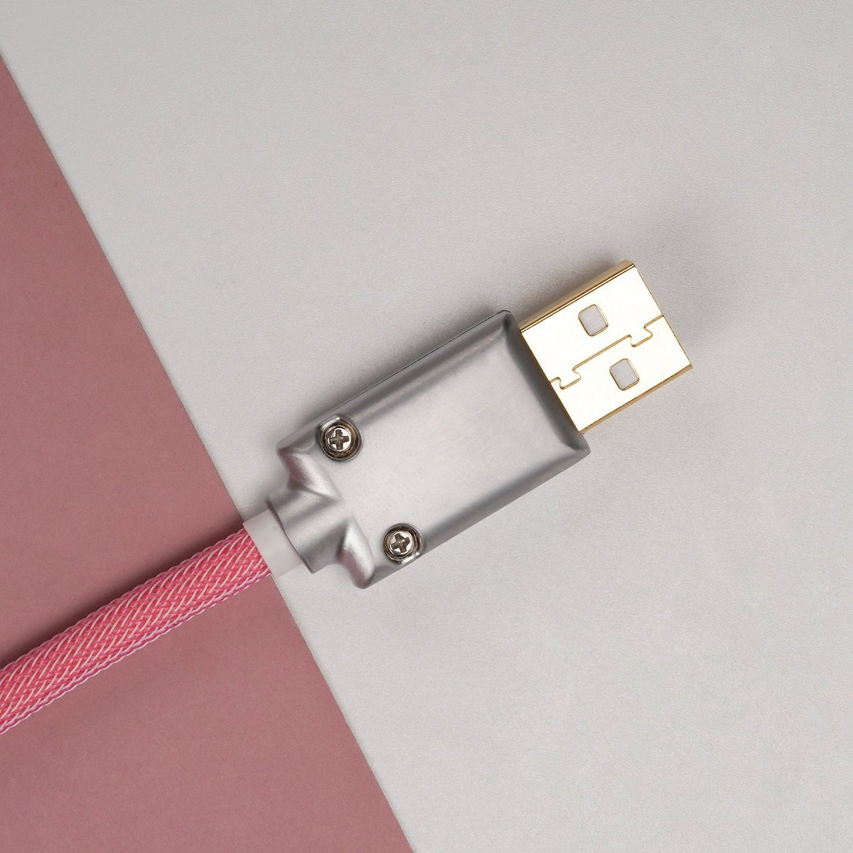 KBDfans Pink Custom Handmade USB-C Cable - Divinikey