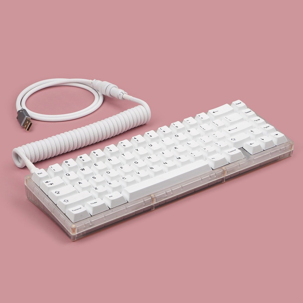 KBDfans White Custom Handmade USB-C Cable - Divinikey