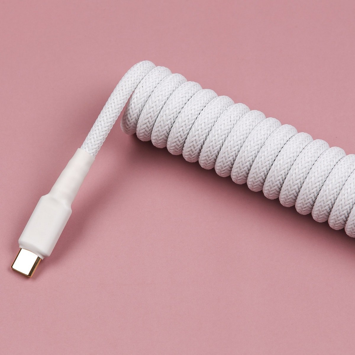 KBDfans White Custom Handmade USB-C Cable - Divinikey