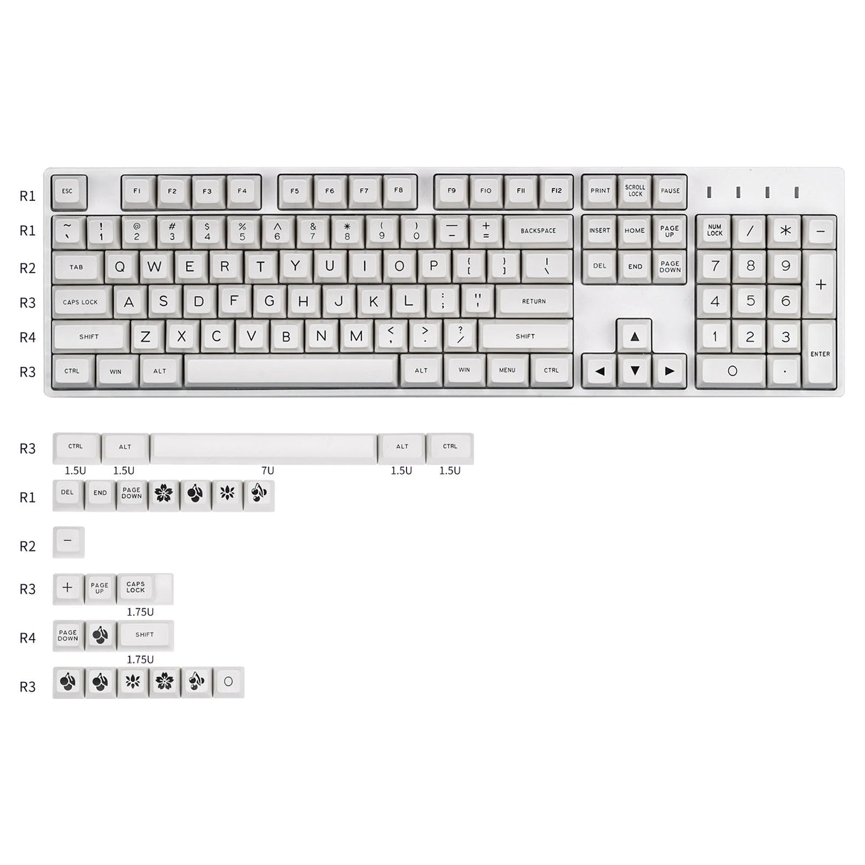 Maxkey SA BOW Keycap Set Doubleshot ABS - Divinikey