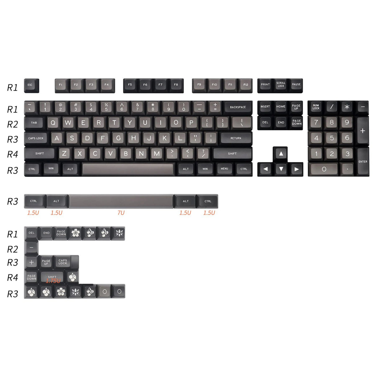 Maxkey SA Dolch Keycap Set Doubleshot ABS - Divinikey