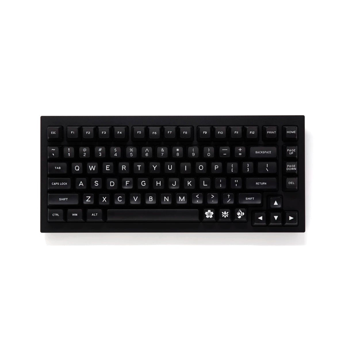 Maxkey SA White On Black Keycap Set Doubleshot ABS - Divinikey