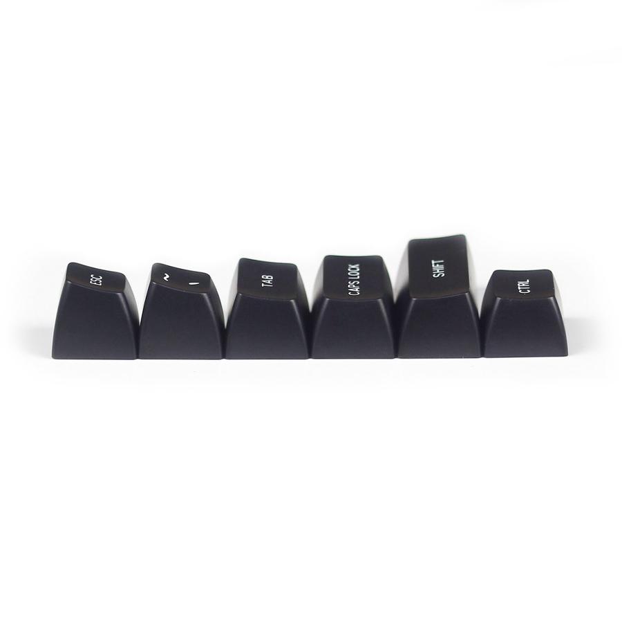 Maxkey White On Black Keycap Set Doubleshot ABS - Divinikey