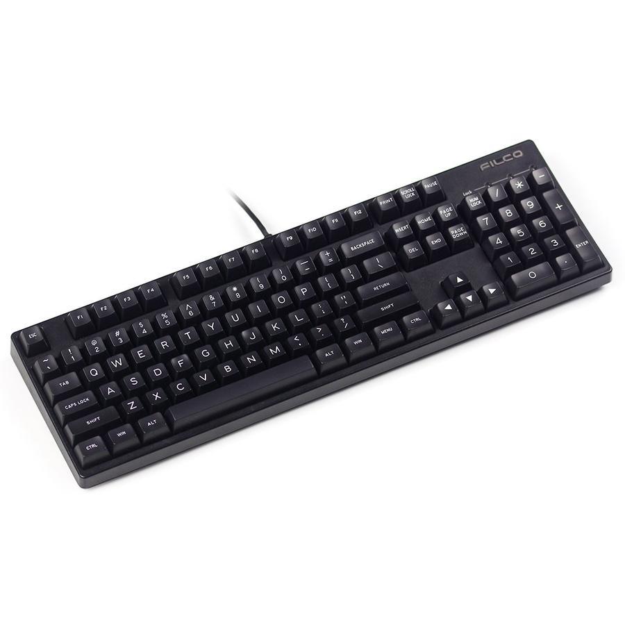 Maxkey White On Black Keycap Set Doubleshot ABS - Divinikey