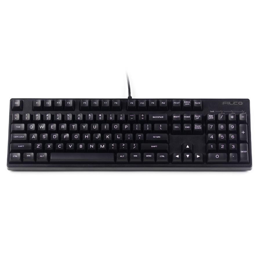 Maxkey White On Black Keycap Set Doubleshot ABS - Divinikey