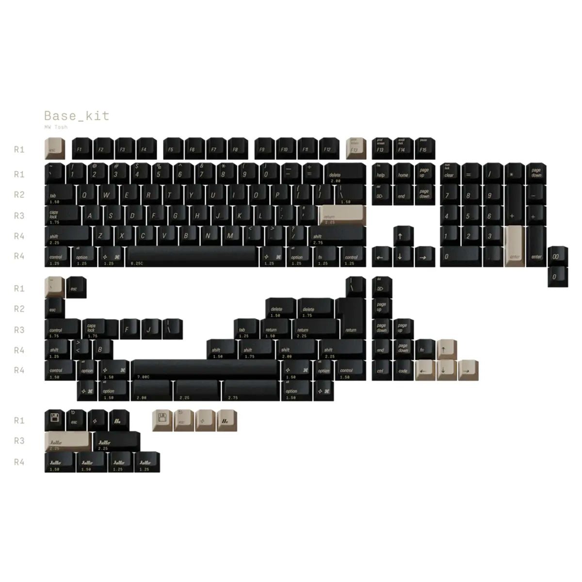 MW Tosh Keycap Set Dye-Sub PBT - Divinikey