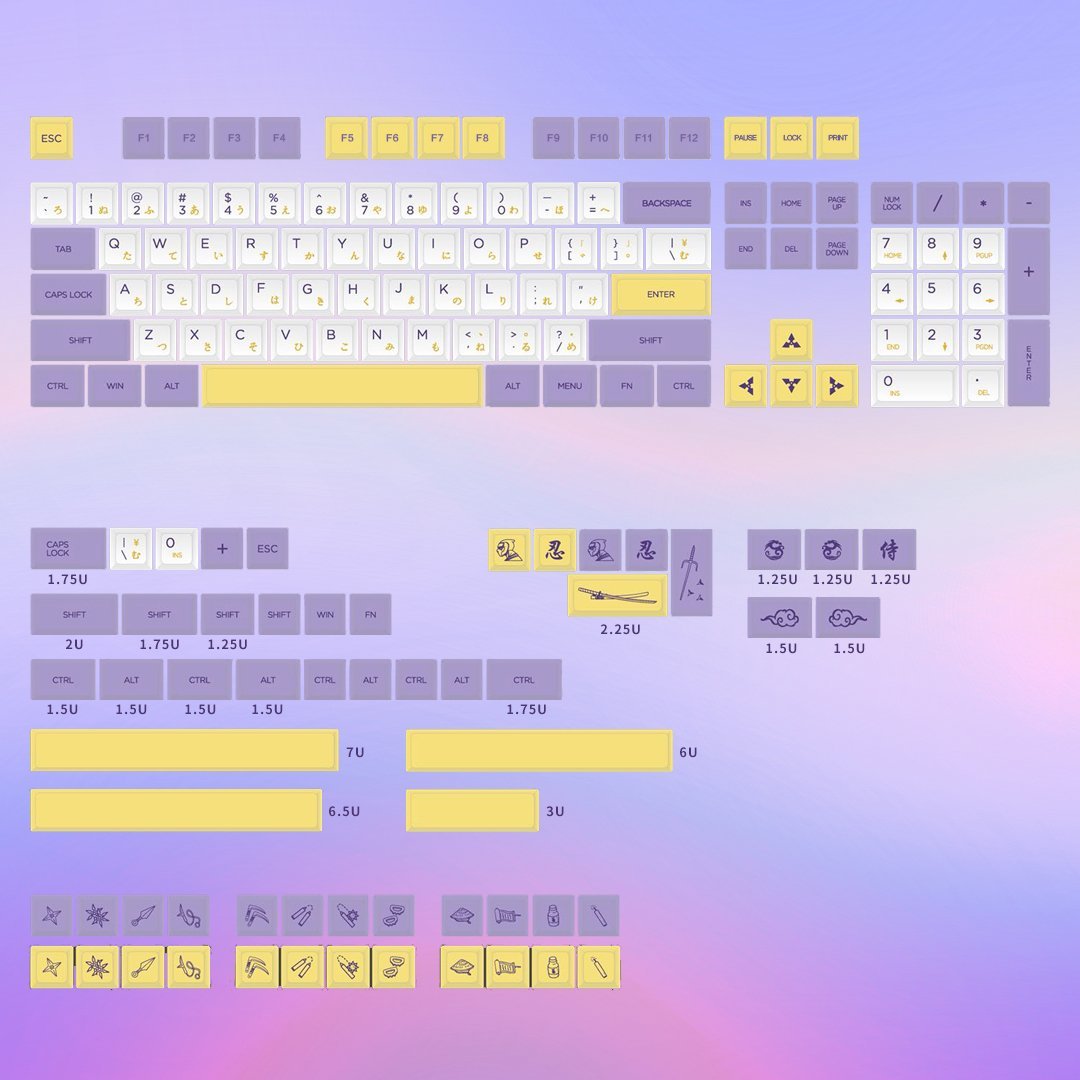 NP Ninja Keycap Set Dye-Sub PBT - Divinikey