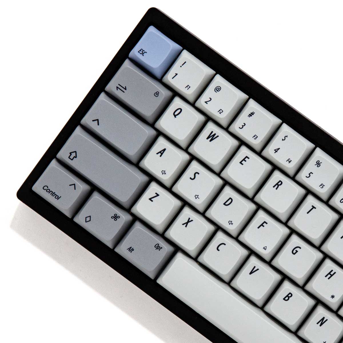 NP PBT Gray And Blue Keycap Set Dye-Sub PBT - Divinikey