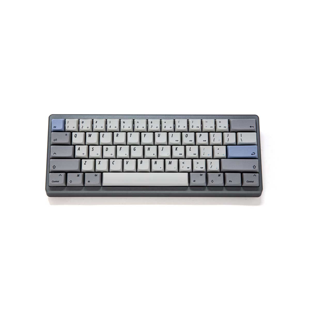 NP PBT Gray And Blue Keycap Set Dye-Sub PBT - Divinikey