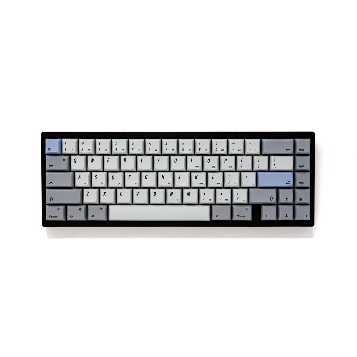 NP PBT Gray And Blue Keycap Set Dye-Sub PBT - Divinikey