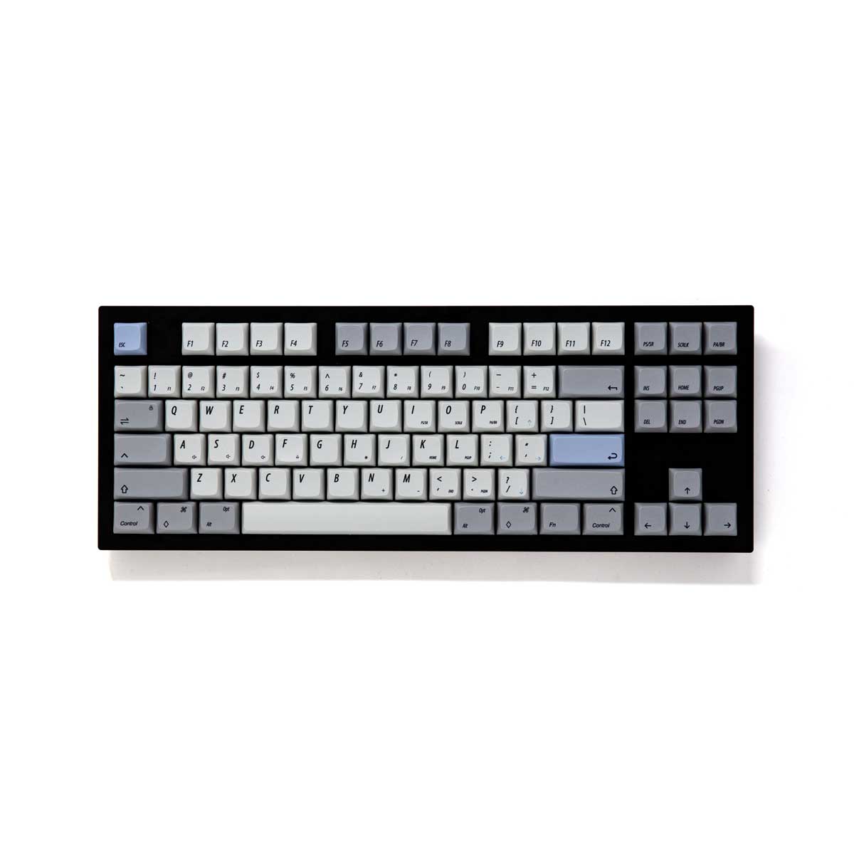 NP PBT Gray And Blue Keycap Set Dye-Sub PBT - Divinikey