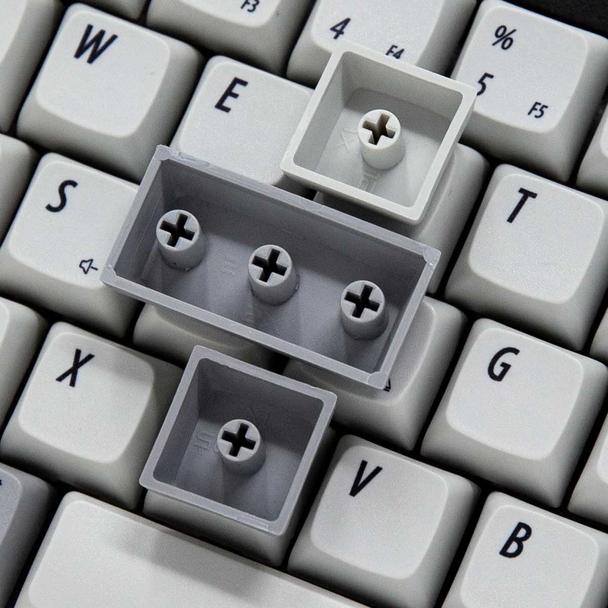 NP PBT Gray And Blue Keycap Set Dye-Sub PBT - Divinikey