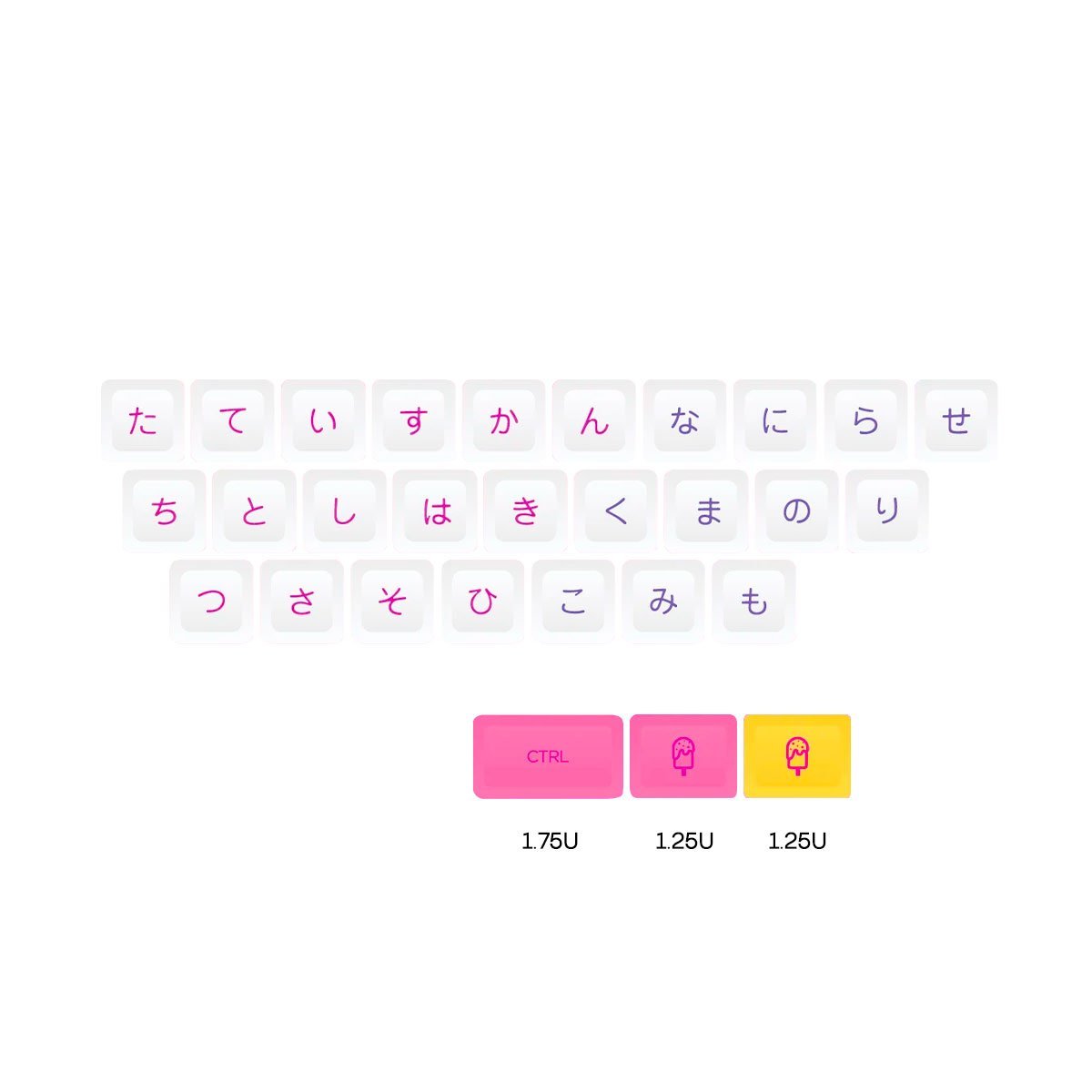 NP PBT Ice Cream Keycap Set Dye-Sub PBT - Divinikey