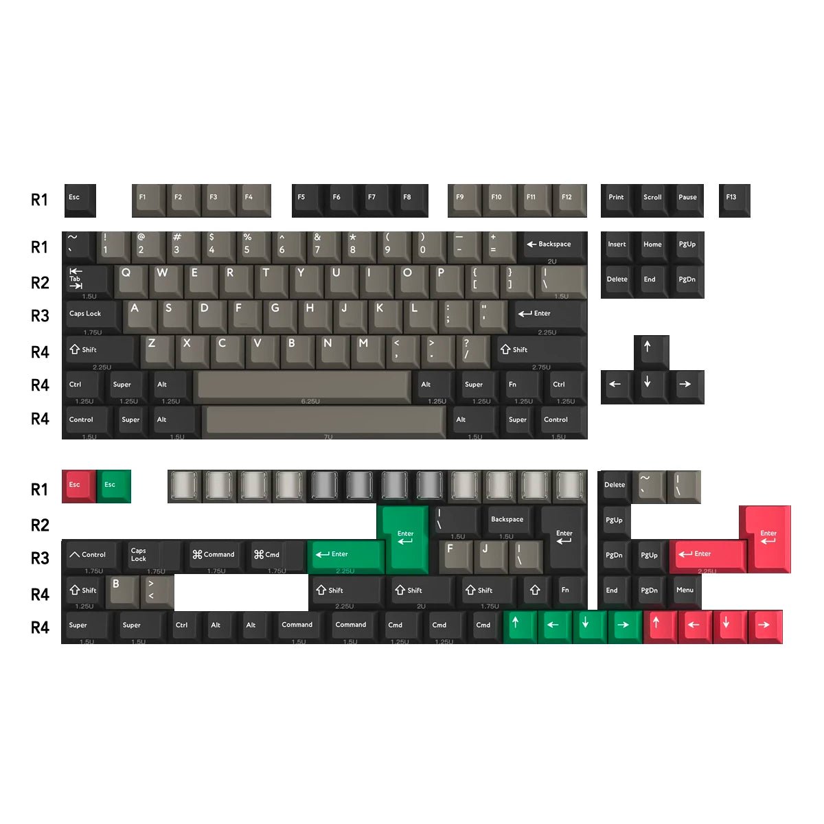 PBTfans Dolch Keycap Set Doubleshot PBT - Divinikey