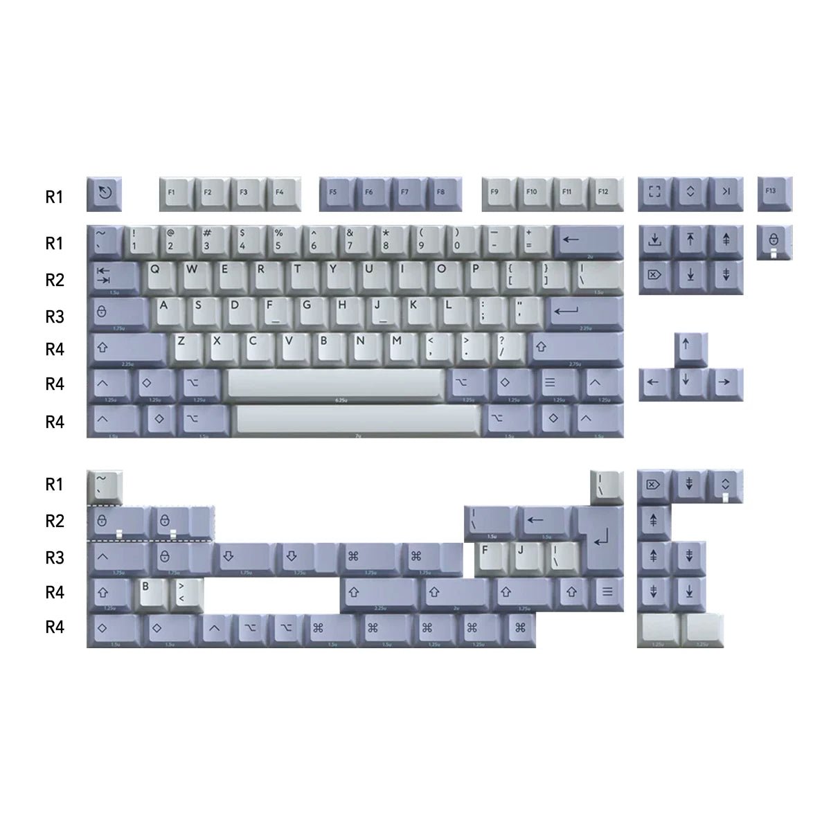 PBTfans Spark Light Keycap Set Doubleshot PBT - Divinikey