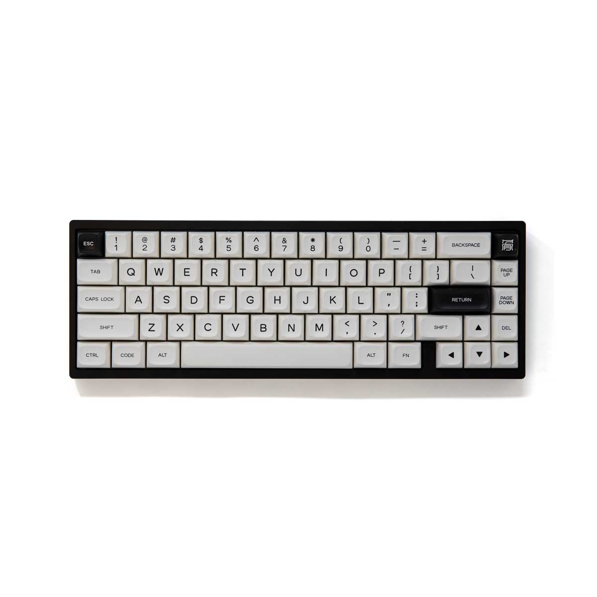 PGA Black and White Keycap Set Doubleshot ABS - Divinikey
