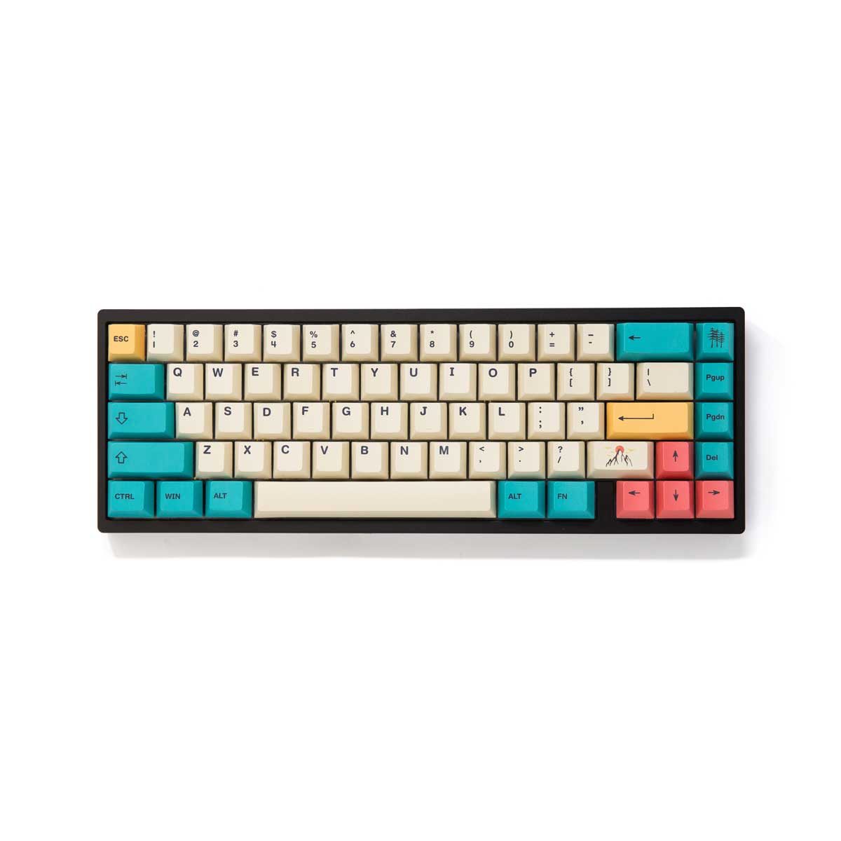 Retro 80s Keycap Set Dye-Sub PBT - Divinikey