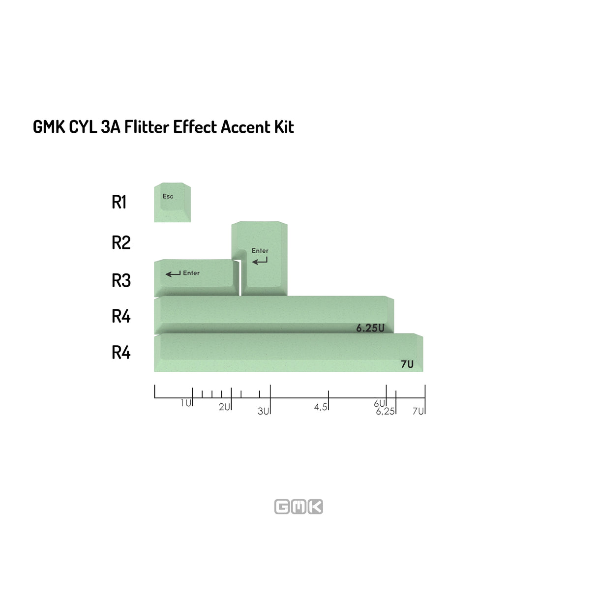 GMK CYL Flitter Effect Accent Keycaps