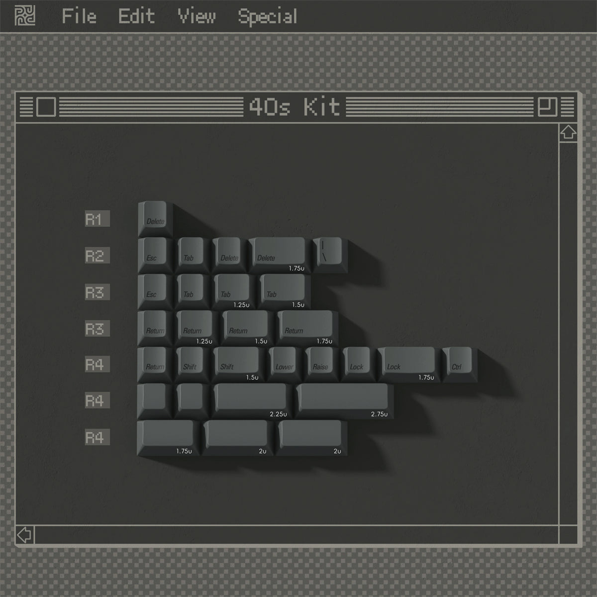 PBTfans 1984 Dark Keycaps