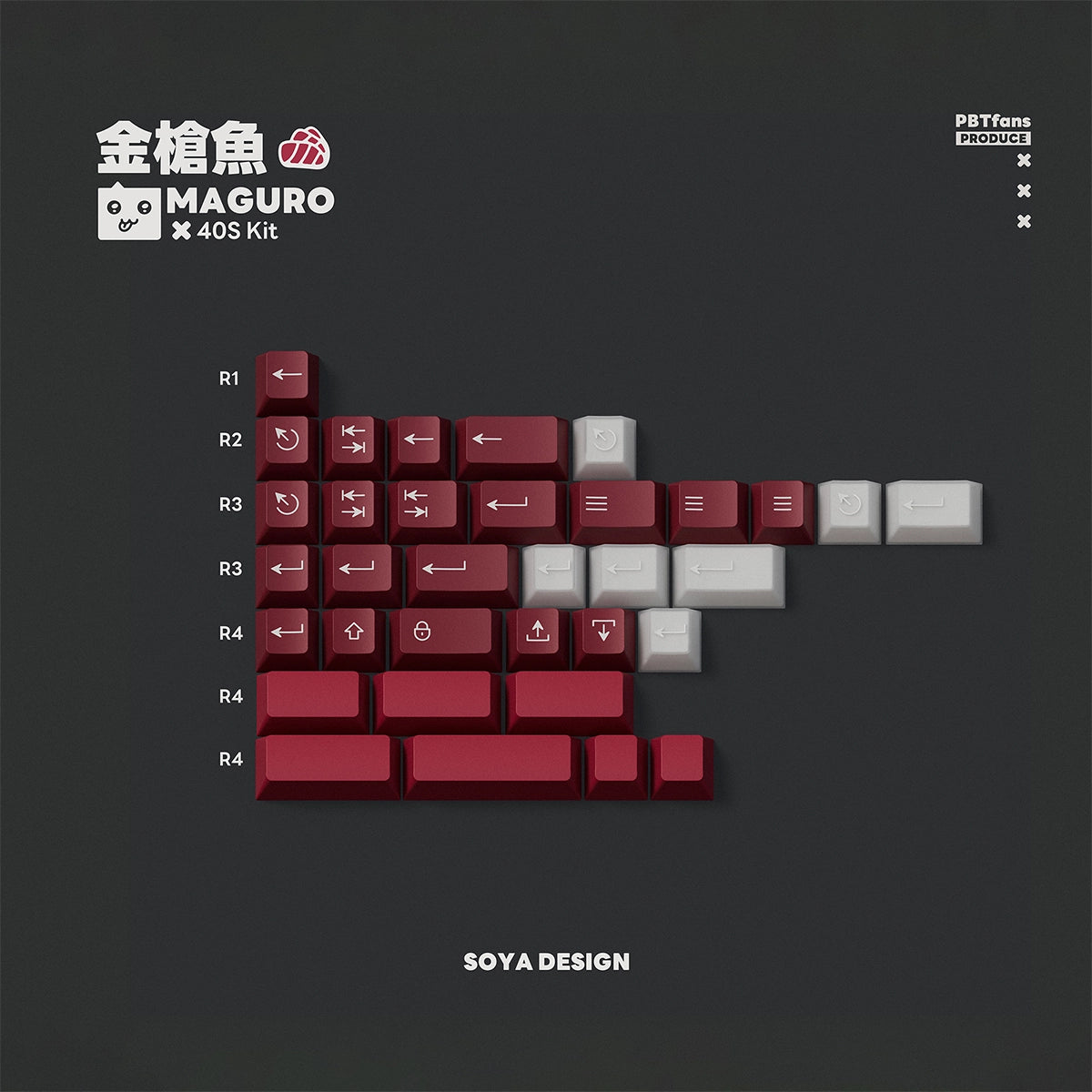 PBTfans Maguro Keycaps