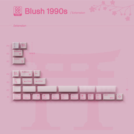 80Retros 1990s Blush Keycaps - Divinikey