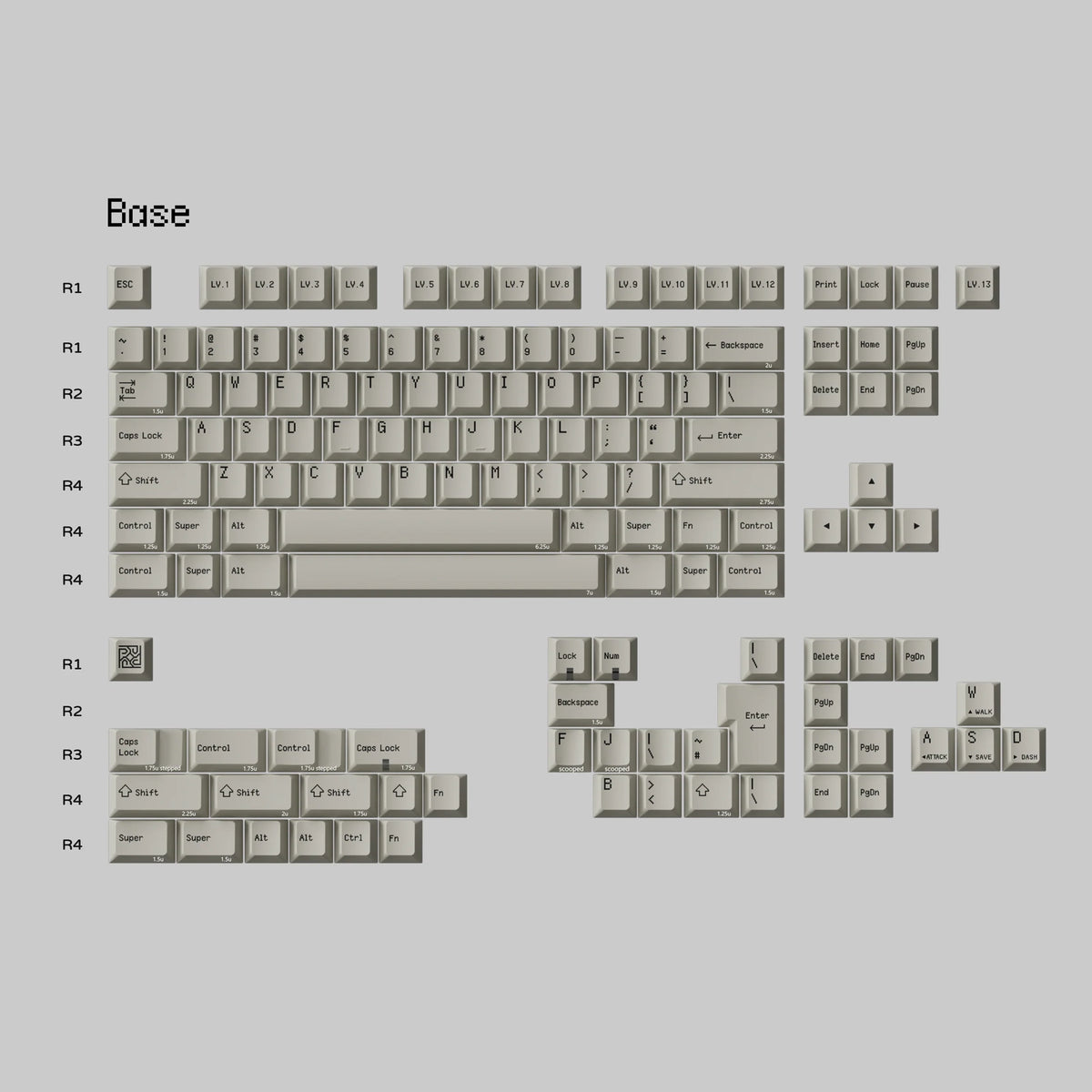 PBTfans Pixsprite Keycaps