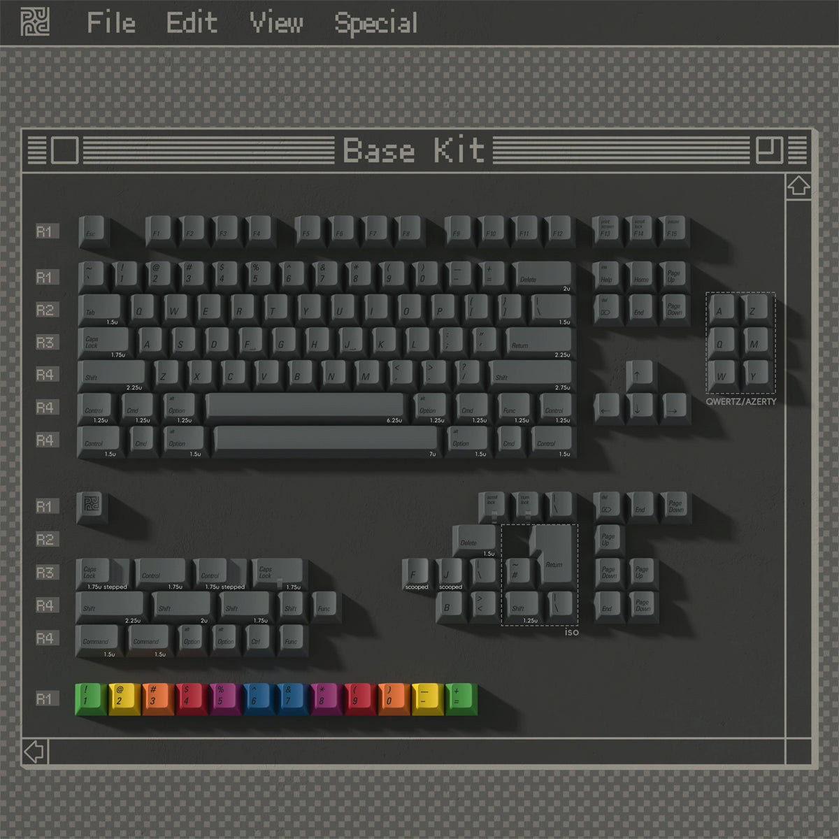 PBTfans 1984 Dark Keycaps