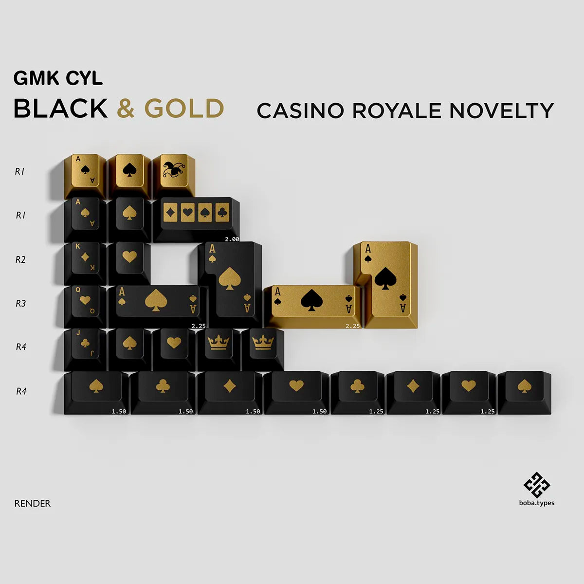 GMK Black & Gold Keycaps