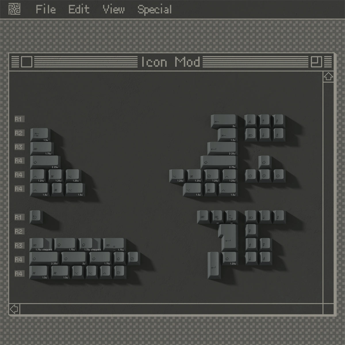 PBTfans 1984 Dark Keycaps