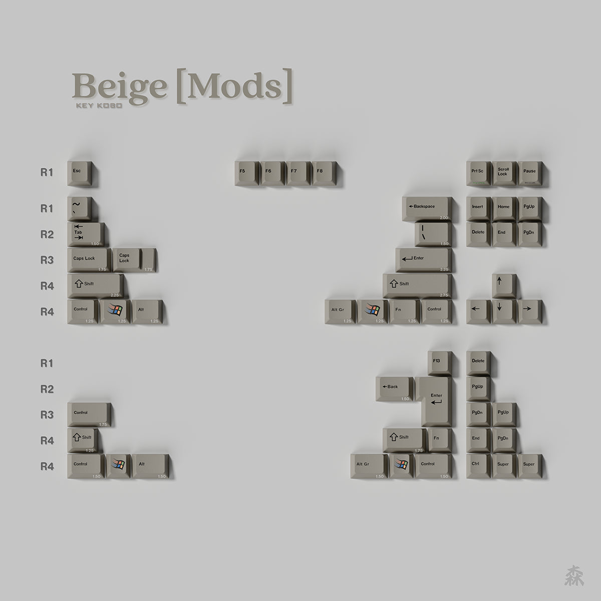 Keykobo Beige Keycaps