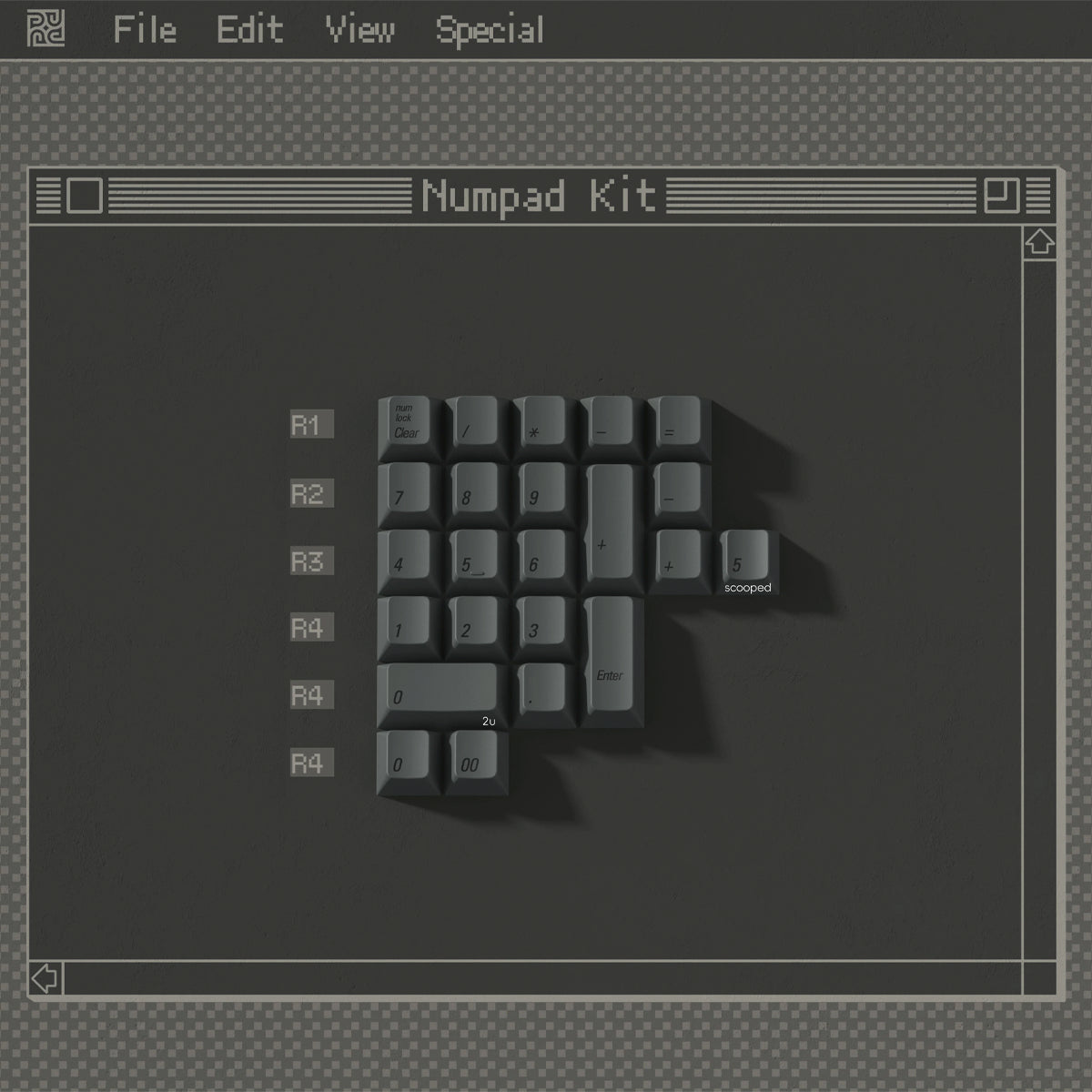 PBTfans 1984 Dark Keycaps