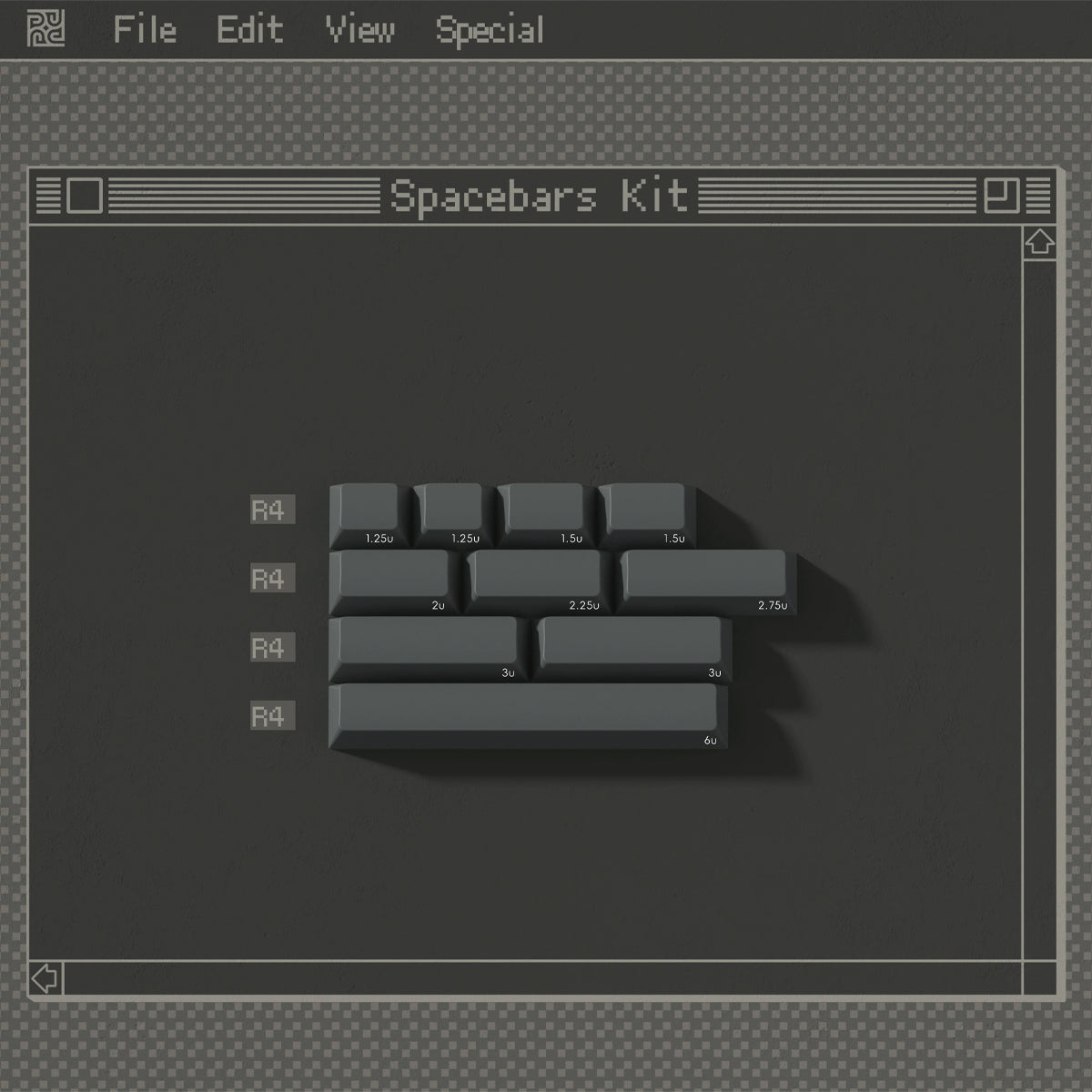 PBTfans 1984 Dark Keycaps