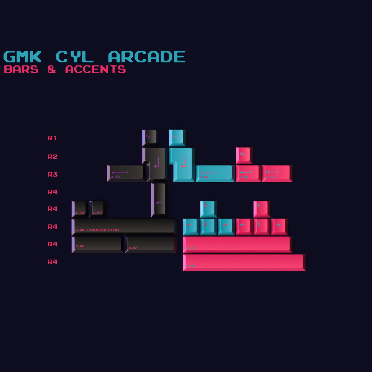 GMK CYL Arcade Keycaps