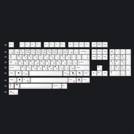 EnjoyPBT Gray Japanese Keycap Set Dye - Sub PBT - Divinikey