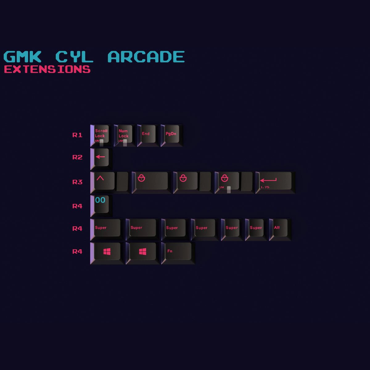 GMK CYL Arcade Keycaps - Divinikey