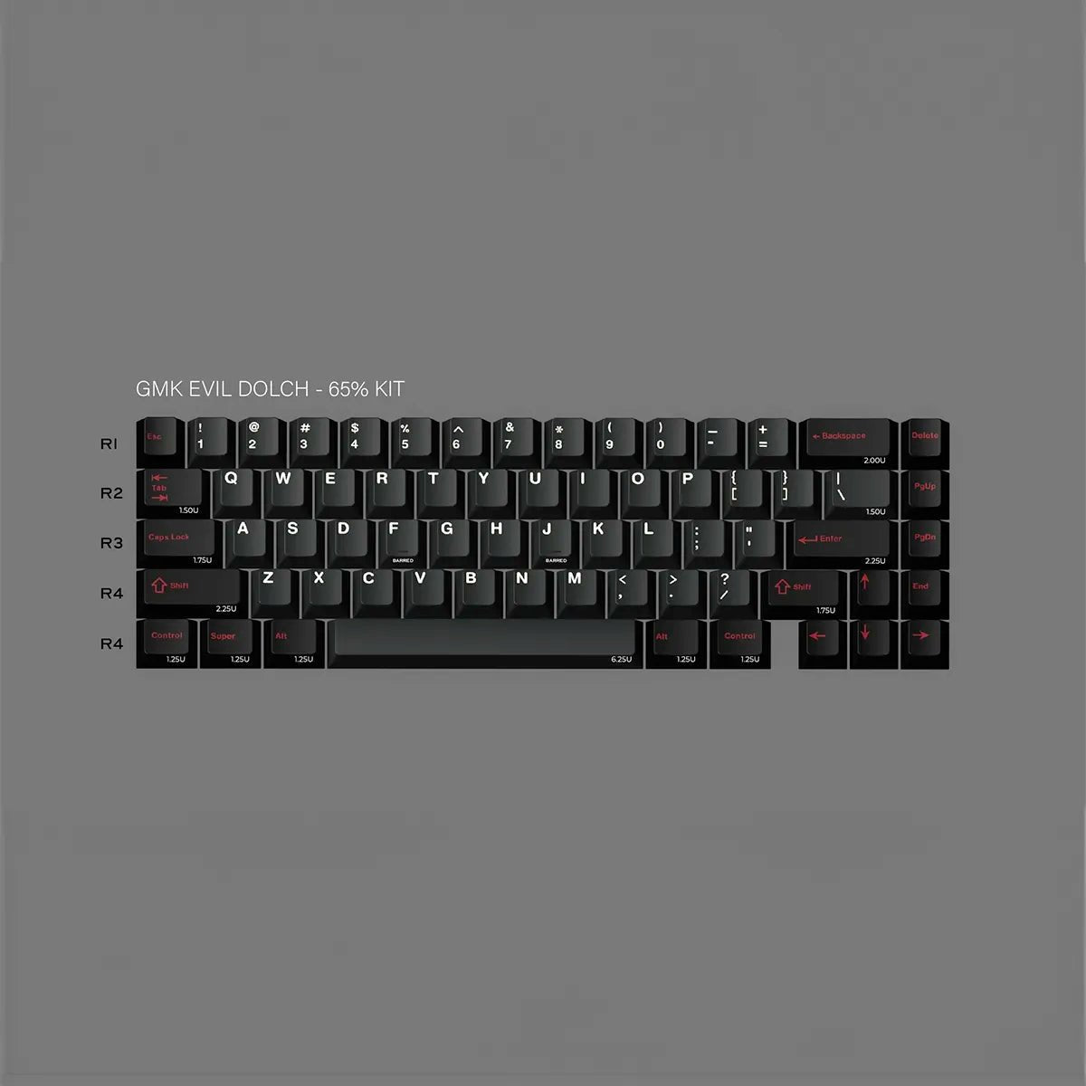 GMK Evil Dolch The Split CYL Keycaps - Divinikey