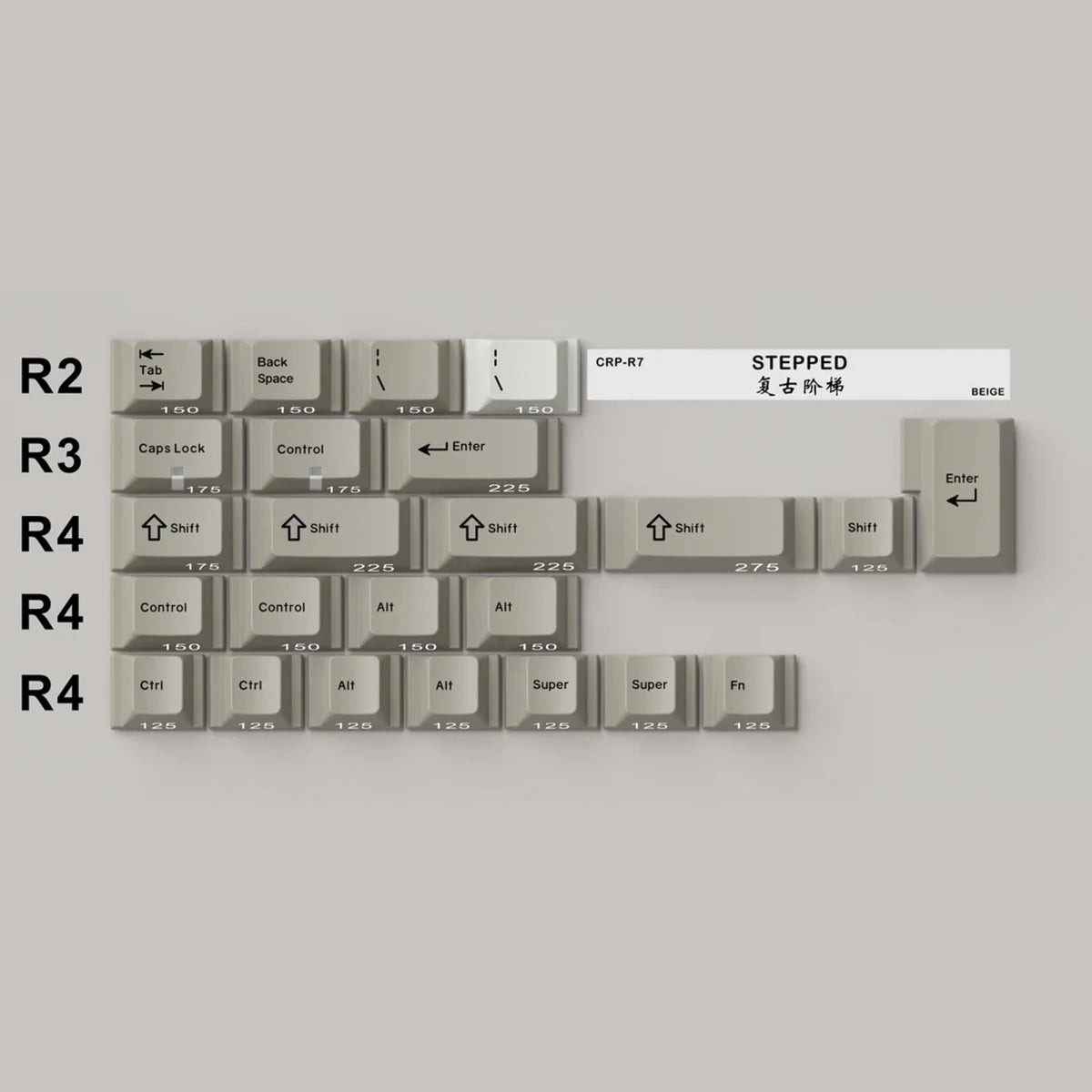 Hammerworks CRP R7 Beige Keycaps - Divinikey
