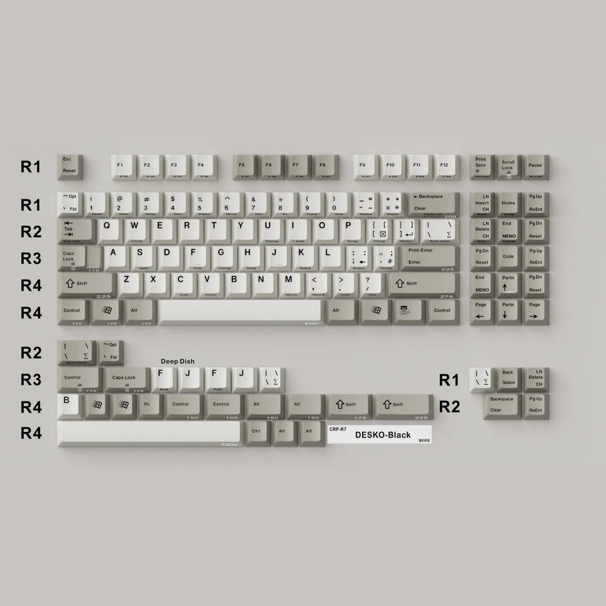Hammerworks CRP R7 Beige Keycaps - Divinikey